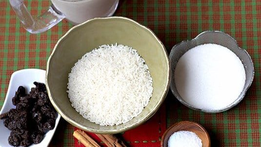 Ingredientes del arroz con leche Ingredientes del arroz con leche